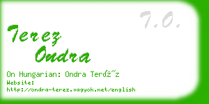 terez ondra business card